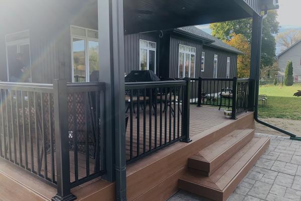 Deck railings and stairs