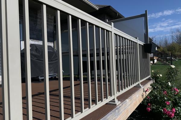 Deck with White Railings